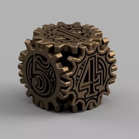  Steampunk dice / dé style steampunk  3d model for 3d printers