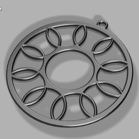  Simple circular earring or necklace 2  3d model for 3d printers