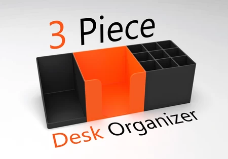 Modelo 3d de Organizador de escritorio de 3 piezas para impresoras 3d