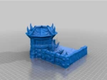  Dice battlefields - human castle (modular dice tower + tray)  3d model for 3d printers