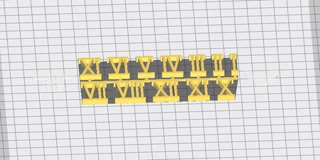 Modelo 3d de  números romanos durante horas. para impresoras 3d