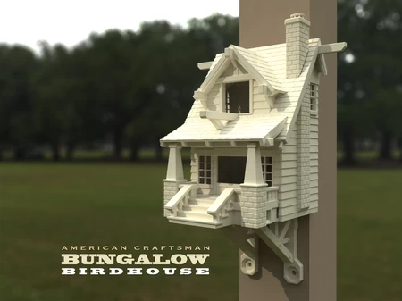 el Artesano Americano Bungalow Birdhouse