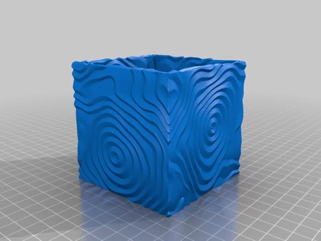  Ripple vases (cube)  3d model for 3d printers