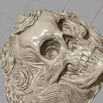 Modelo 3d de Anillo del cráneo de la joyería del esqueleto anillo de impresión 3d de la modelo para impresoras 3d