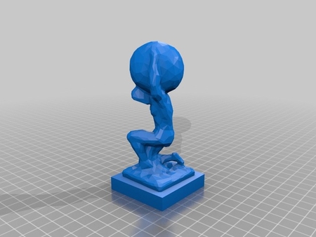Modelo 3d de Escaneado estatua de atlas sosteniendo el mundo para impresoras 3d