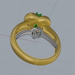 Modelo 3d de Gucci anillo del pendiente del collar de la abeja de la joyería de la impresión 3d de la modelo para impresoras 3d