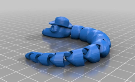 Modelo 3d de Serpiente articulada para impresoras 3d