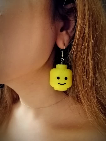  Lego head earrings  3d model for 3d printers