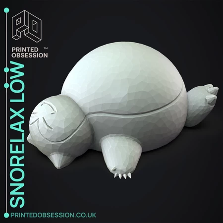 Snorelax-Bajo Poli-Fan Art-Pokémon