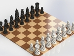 Modelo 3d de Espiral juego de ajedrez para impresoras 3d