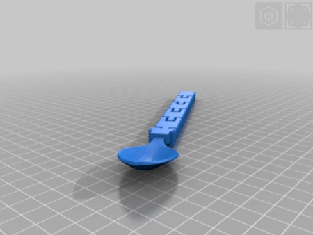 Modelo 3d de Diviértete comiendo cuchara / cuchara articulada para impresoras 3d