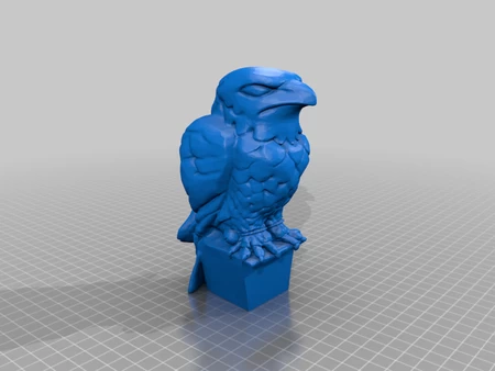 Modelo 3d de Estatua de halcón para impresoras 3d