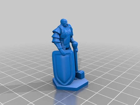  Human soldier - d&d miniature  3d model for 3d printers