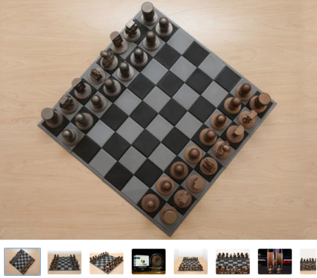 Modelo 3d de Adafruit impreso en 3d juego de ajedrez para impresoras 3d