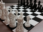 Modelo 3d de Juego de ajedrez de la estructura metálica para impresoras 3d